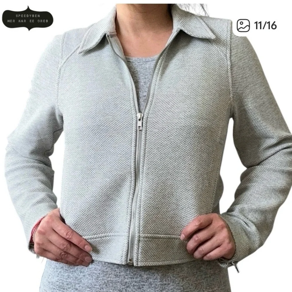 Banana Republic Factory Textured Knit Moto Jacket Small - Picture 7 of 10